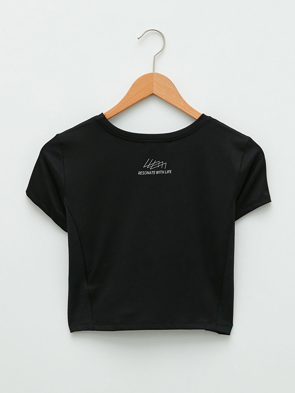 Tricou Crop cu Guler Rotund, Imprimat, Mânecă Scurtă pentru Femei-6