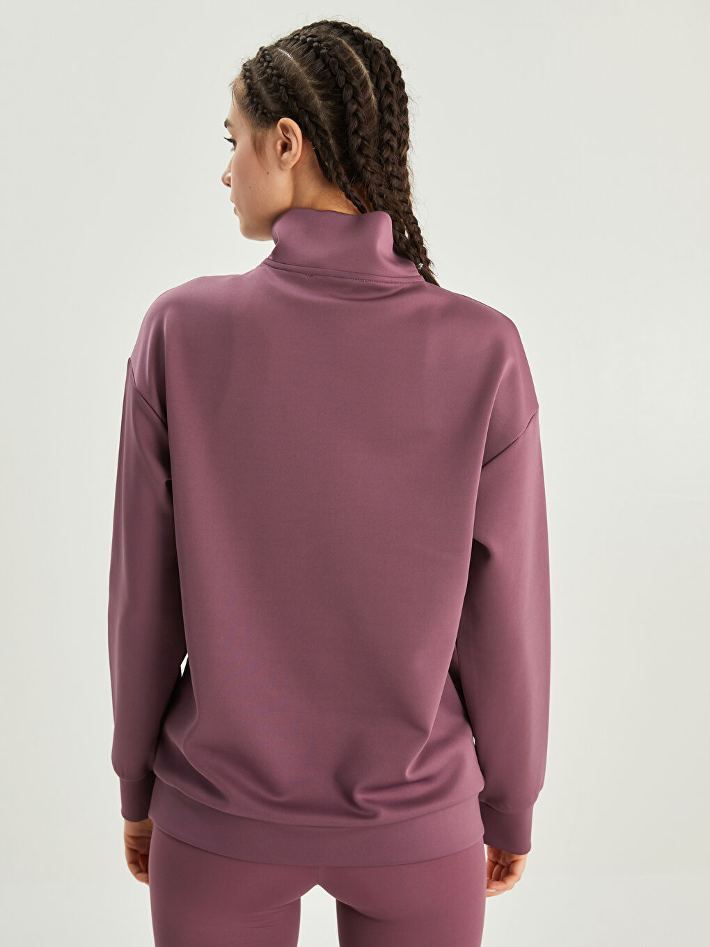 LCW SPORT Turtle Neck Printed Long Sleeve Women's Sweatshirt -S2GN41Z8-UW3