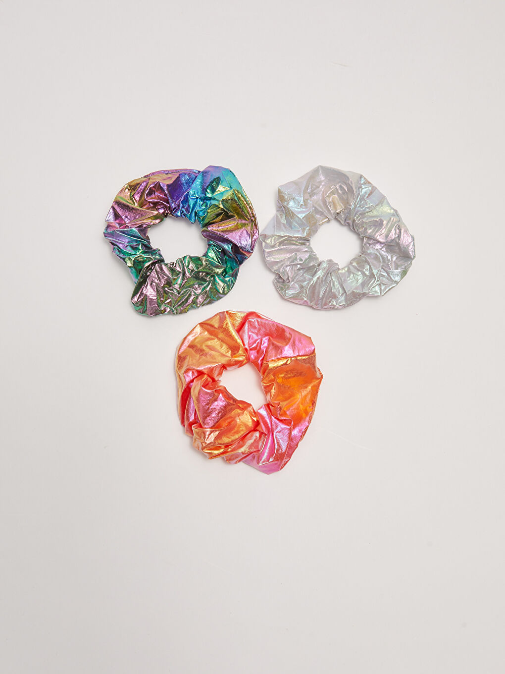 Karışık Parlak Lastikli Kadın Saç Tokası 3'lü-3