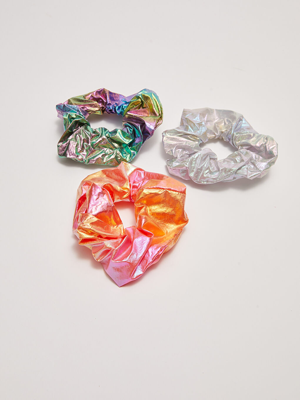Karışık Parlak Lastikli Kadın Saç Tokası 3'lü-4