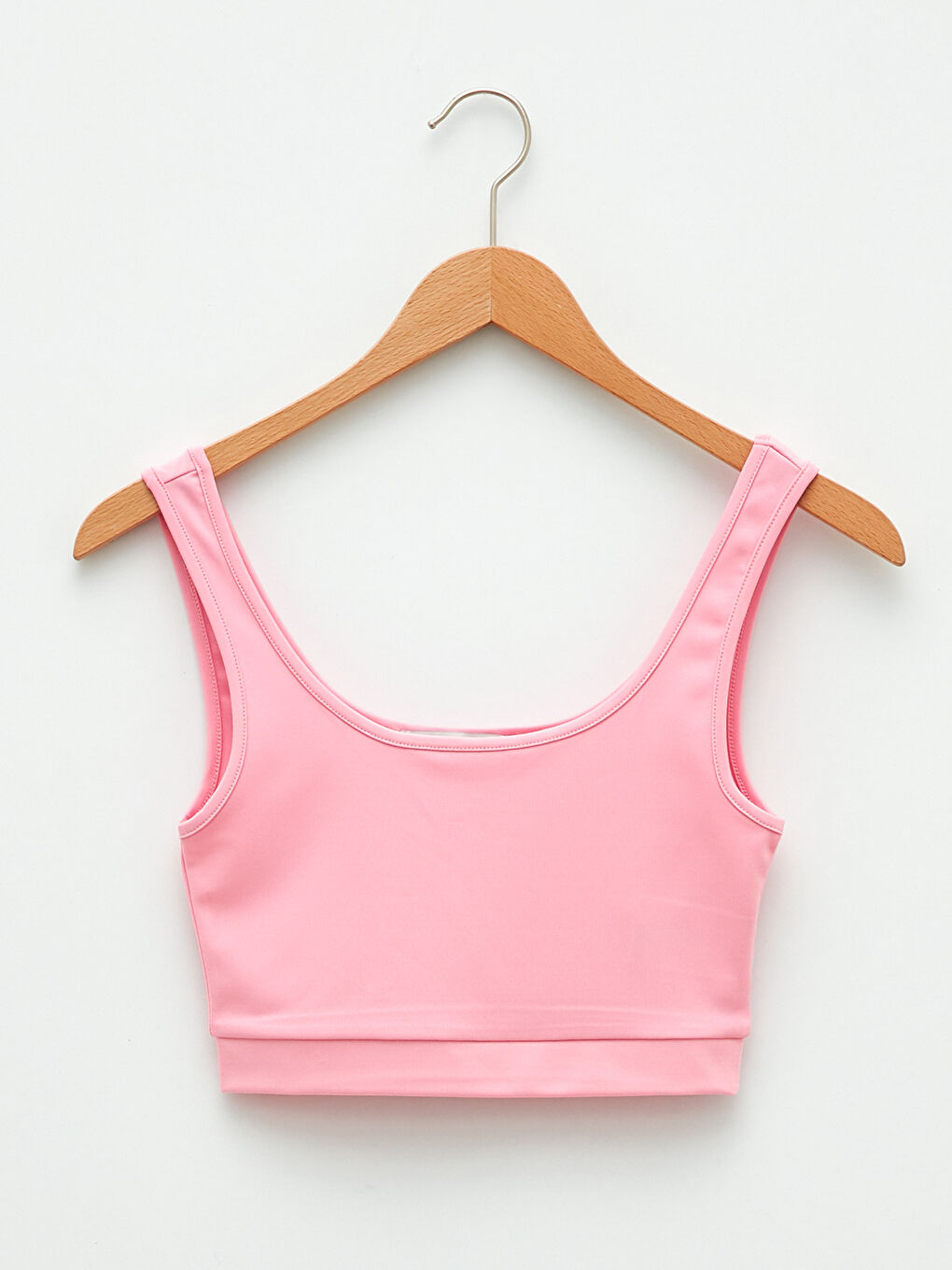 قميص قصير سادة بياقة على شكل حرف U للسيدات-5