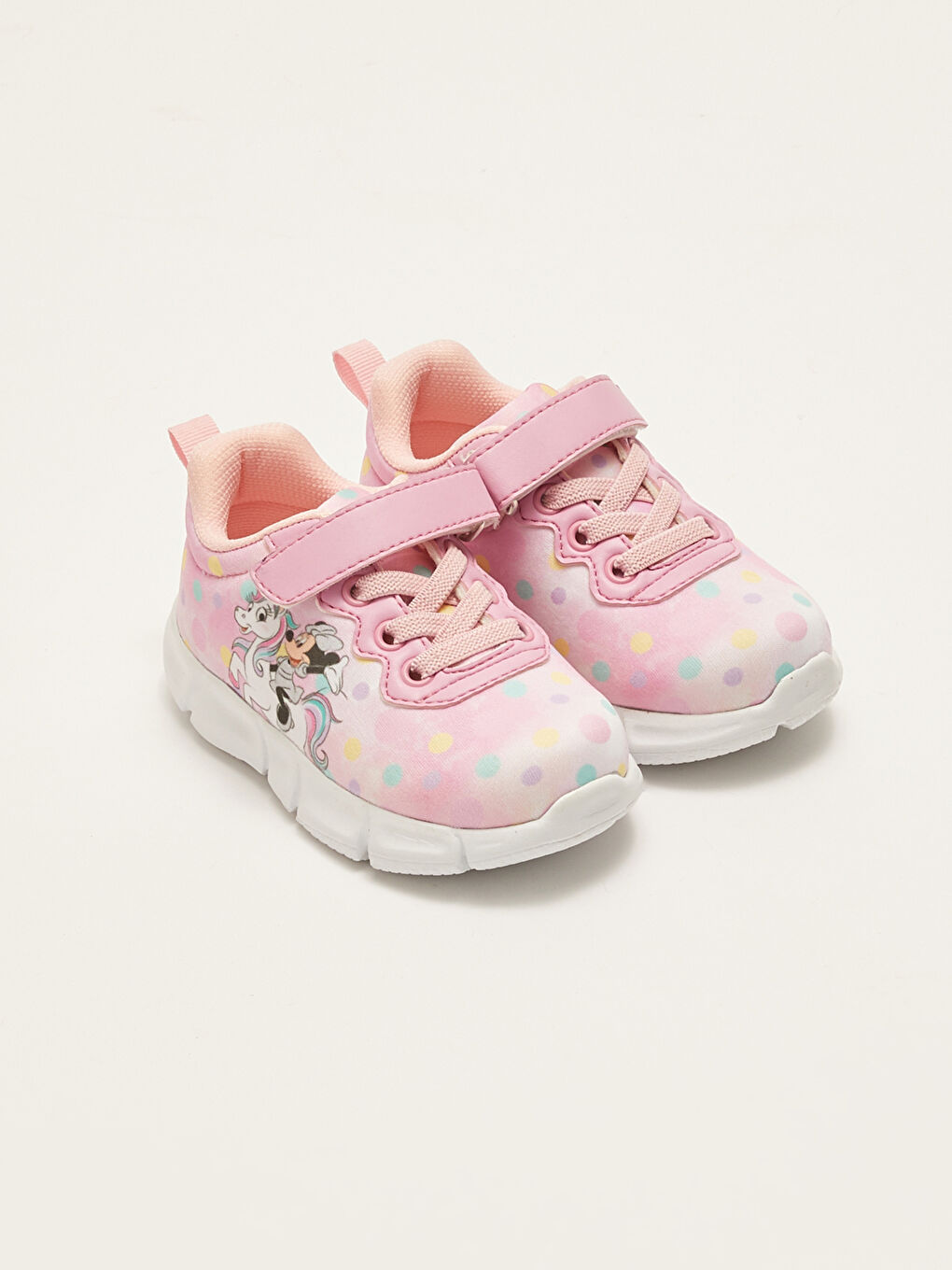 Minnie Mouse Licensed Lace-Up Hook and Loop Girls' Sneakers