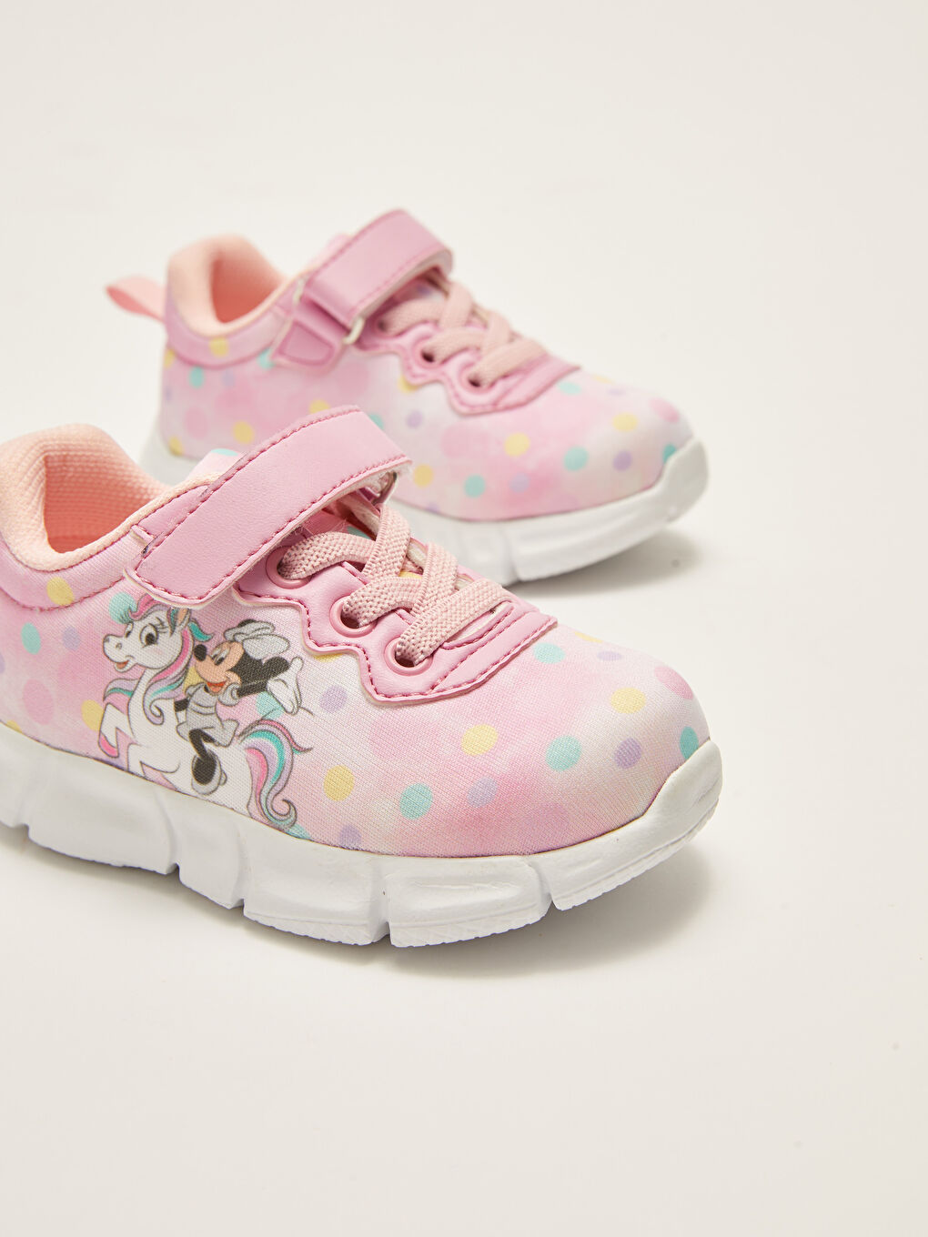 Minnie Mouse Licensed Lace-Up Hook and Loop Girls' Sneakers-5