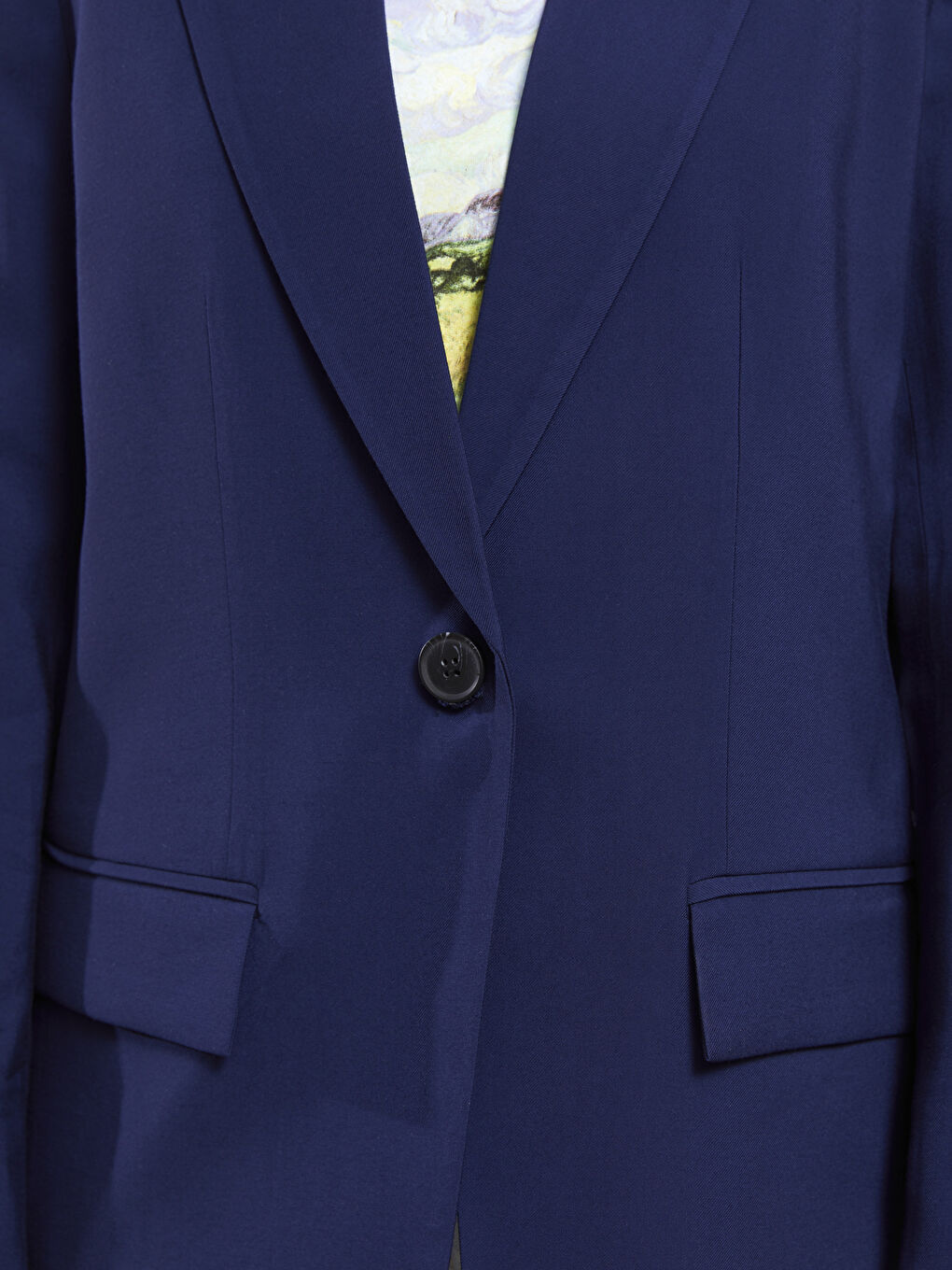 LCW Vision Önden Düğme Kapamalı Düz Uzun Kollu Kadın Blazer Ceket -S2GN77Z8-HPN