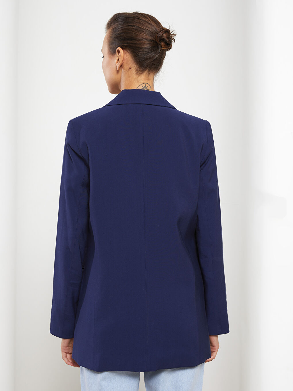 LCW Vision Önden Düğme Kapamalı Düz Uzun Kollu Kadın Blazer Ceket -S2GN77Z8-HPN