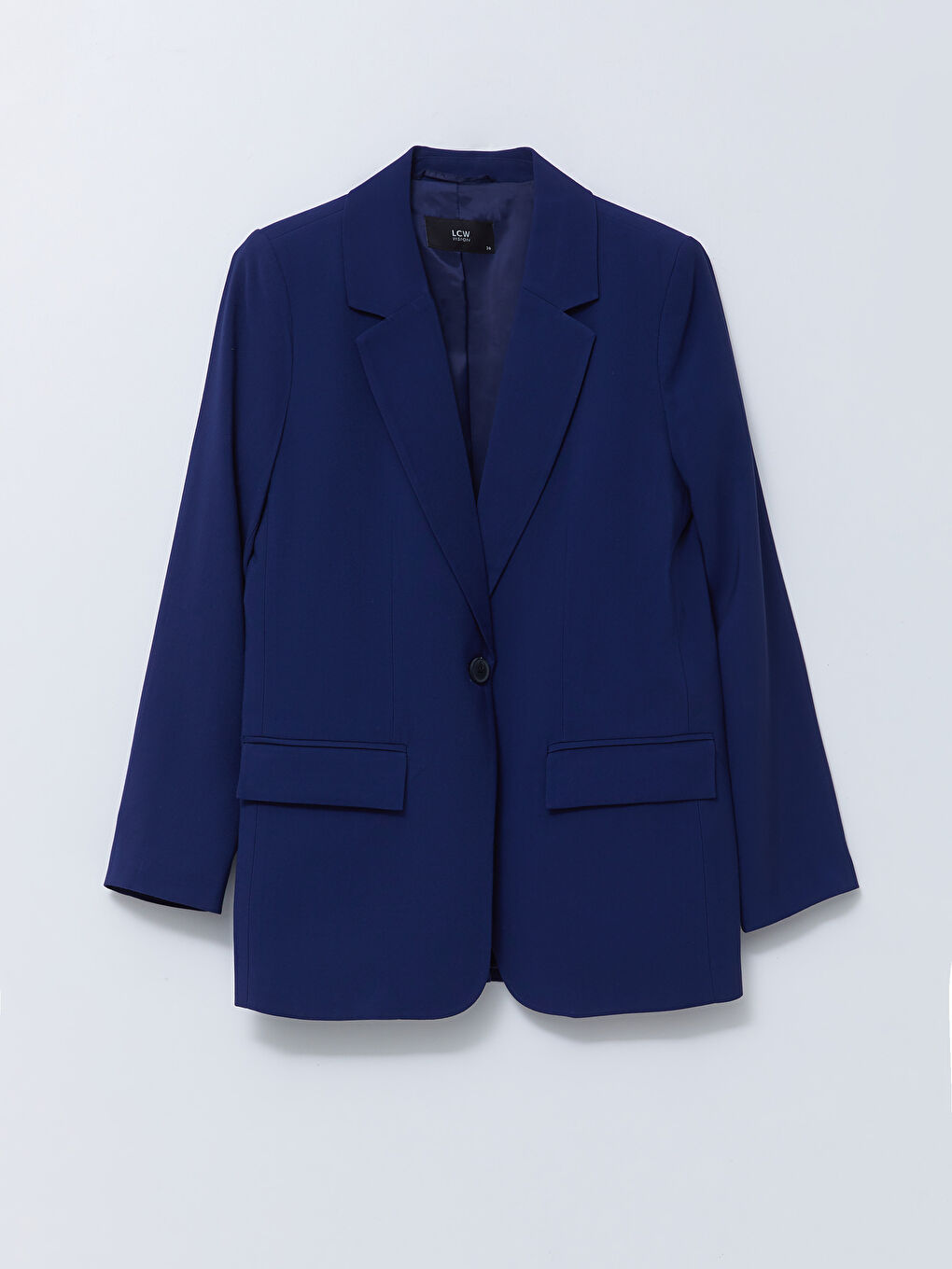 LCW Vision Önden Düğme Kapamalı Düz Uzun Kollu Kadın Blazer Ceket -S2GN77Z8-HPN