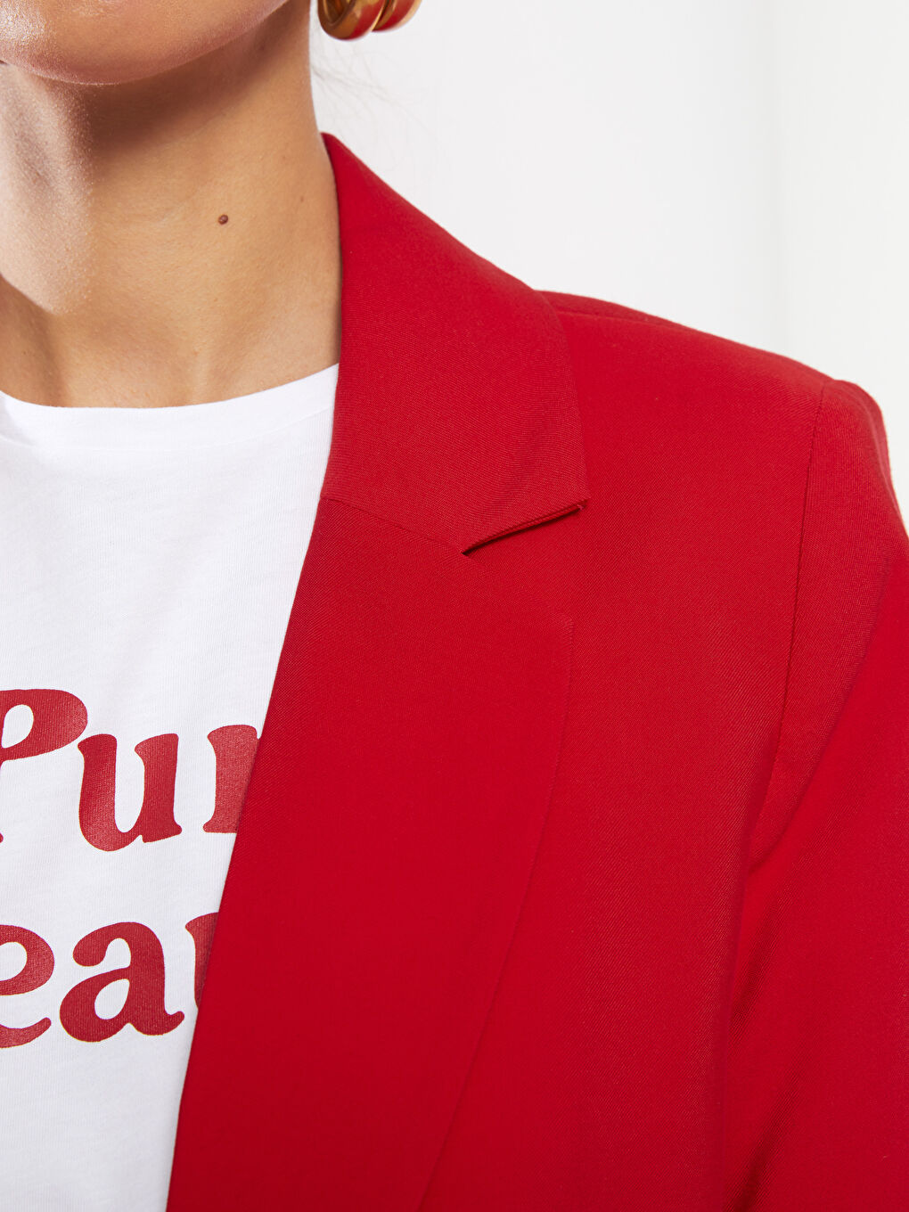 Buttoned Regular Long Sleeve Women's Blazer Jacket-4