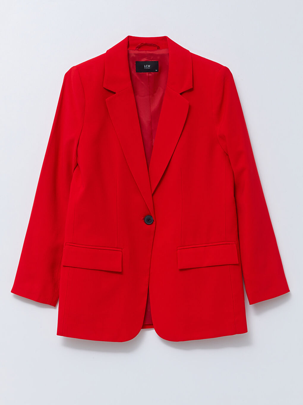 Buttoned Regular Long Sleeve Women's Blazer Jacket-6