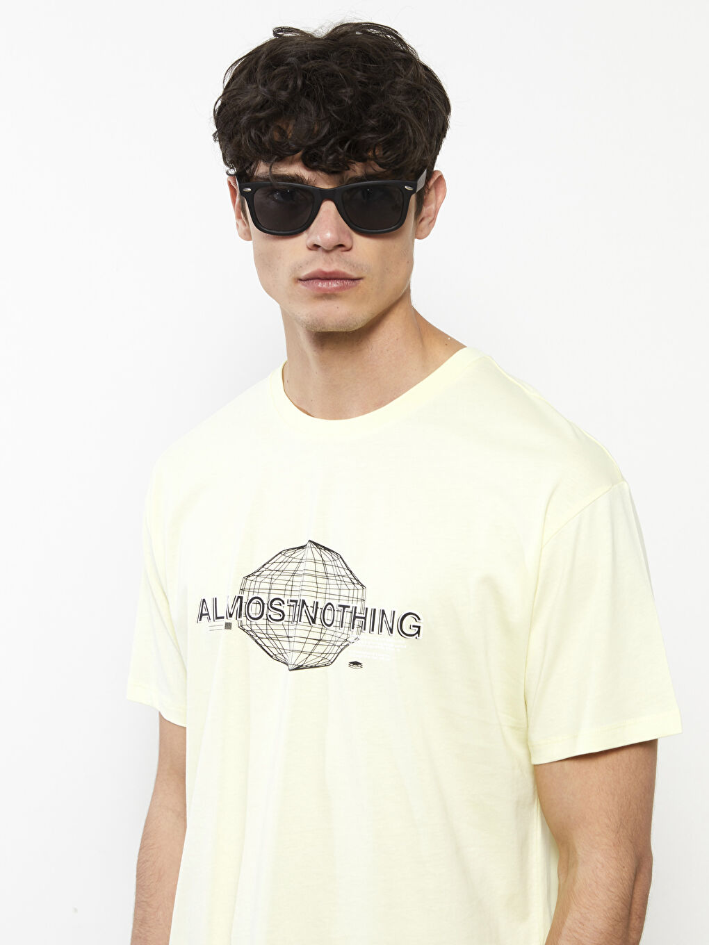 Yeşil Bisiklet Yaka Kısa Kollu Baskılı Penye Erkek Tişört-3