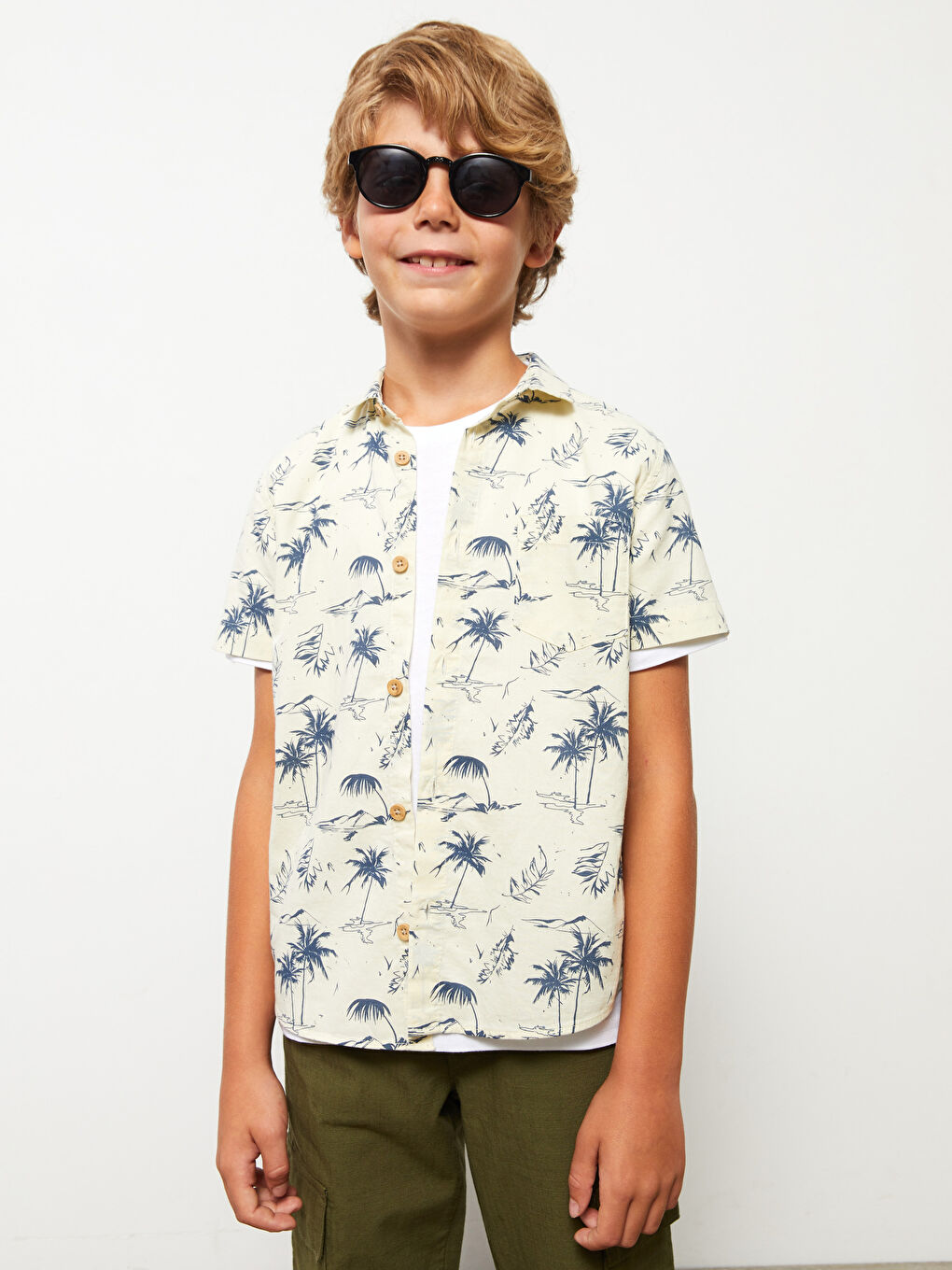 Chemise en Popeline à Manches Courtes pour Garçons à Motifs-2
