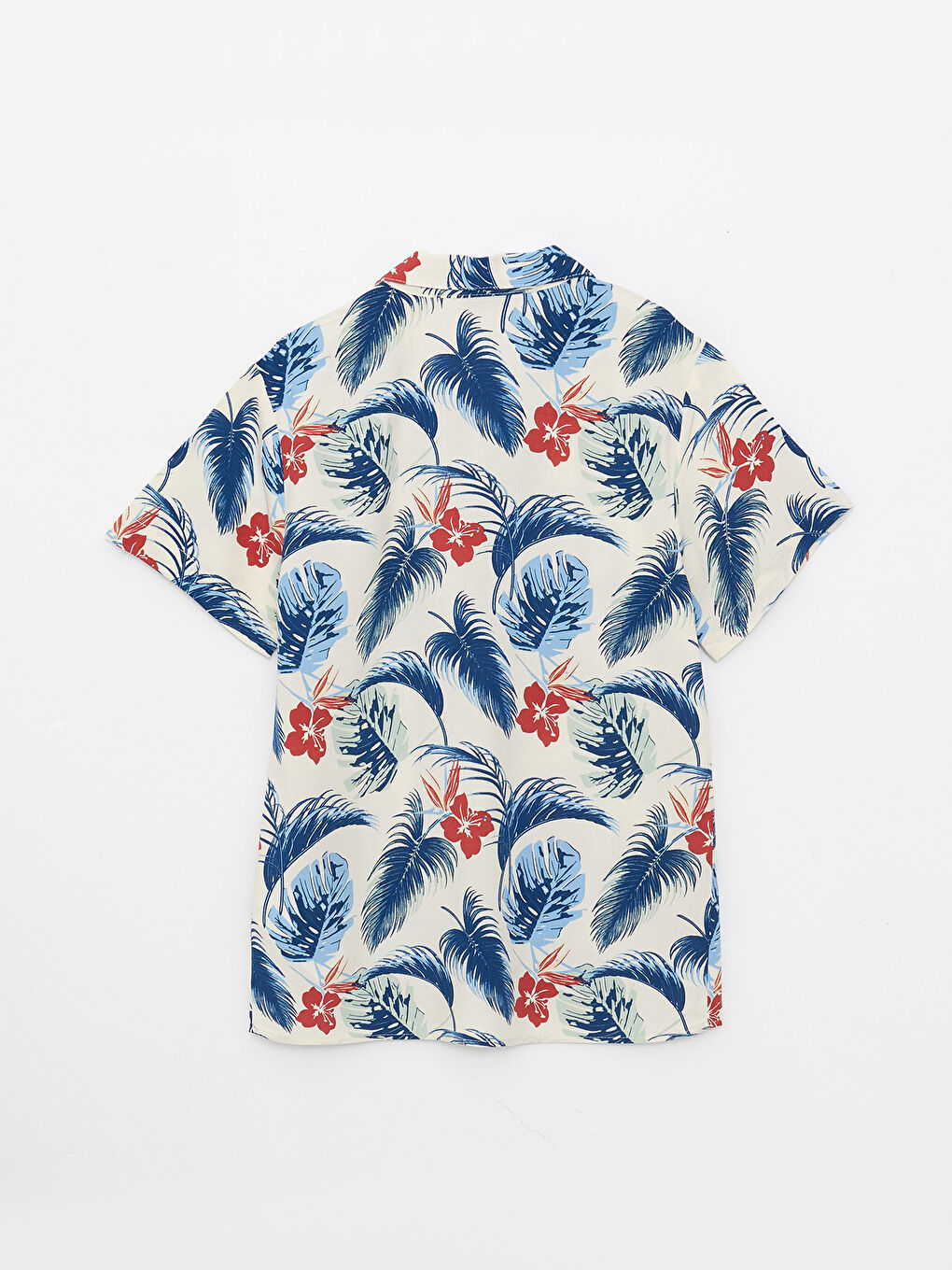 قميص ولادي كم قصير فيسكوز مطبوع-1