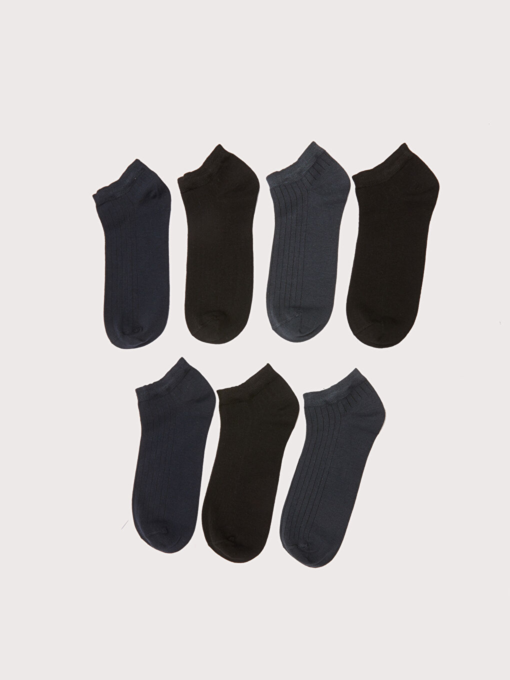 Striped Men's Bamboo Booties Socks 7 Pack-1