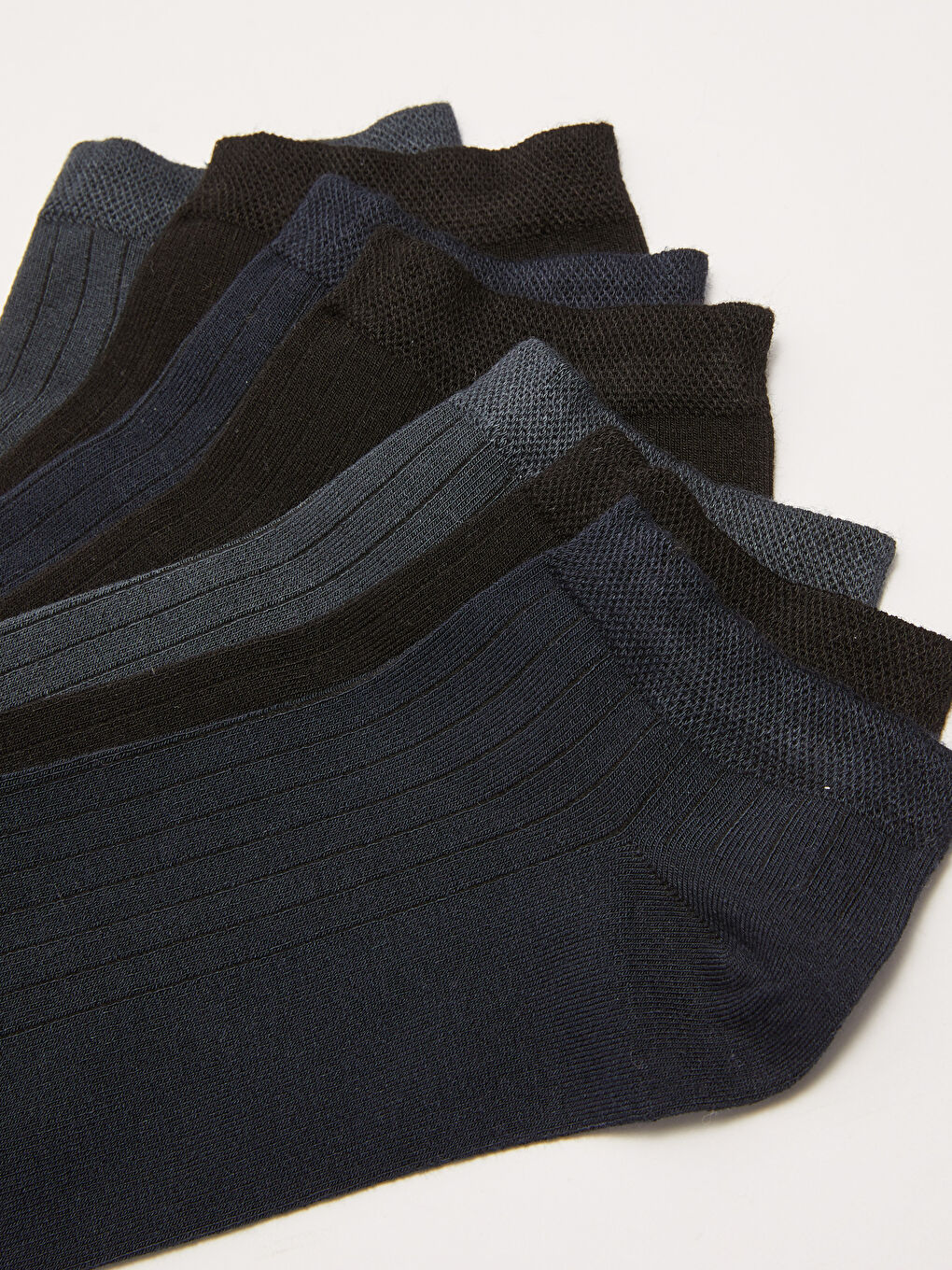 Striped Men's Bamboo Booties Socks 7 Pack-2