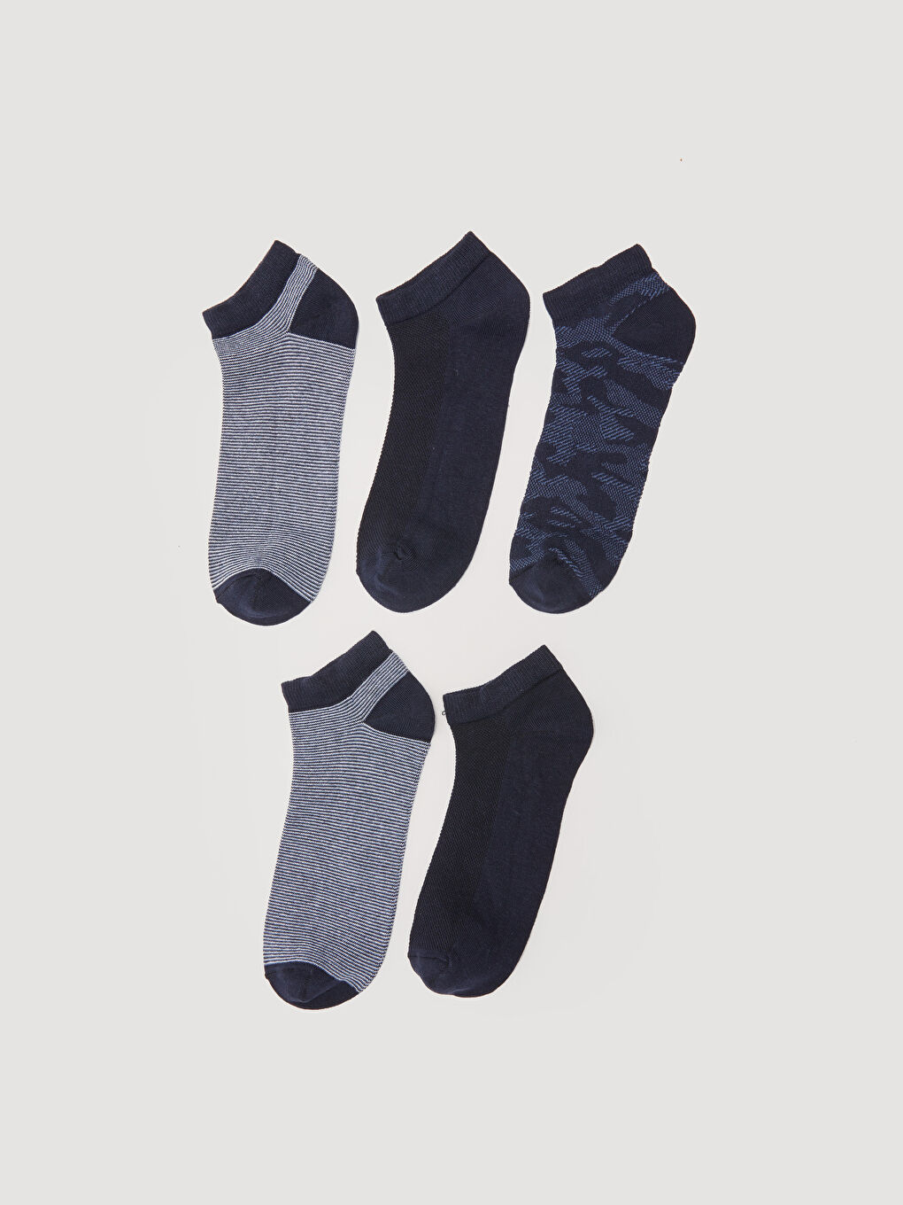 Karışık Desenli Erkek Patik Çorap 5'li-1