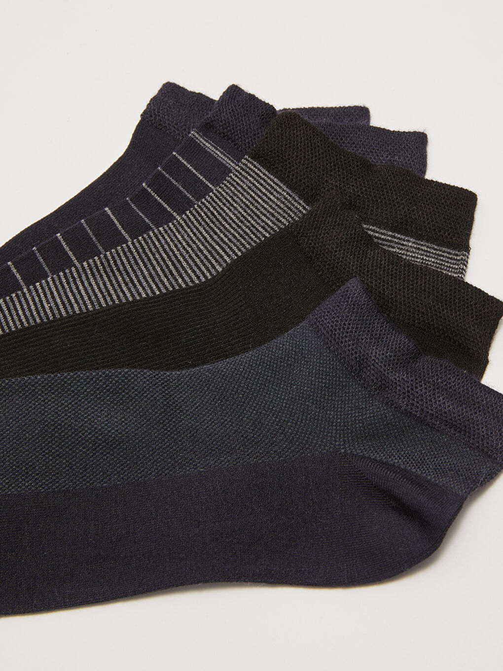 Striped Men's Bamboo Booties Socks 5 Pack-2