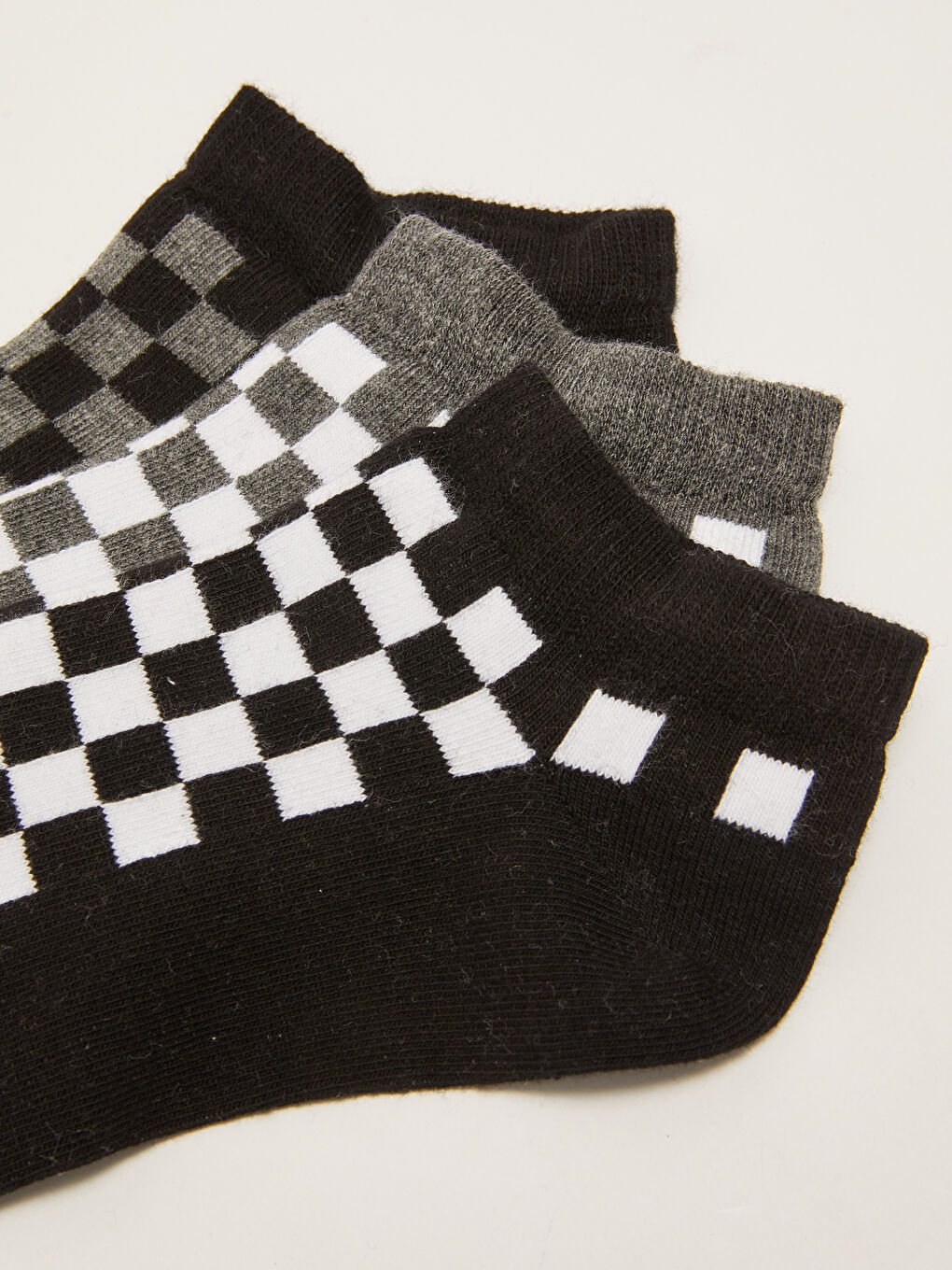 LCW ACCESSORIES Plaid Men's Booties Socks 3 Pack -S2GP20Z8-K00