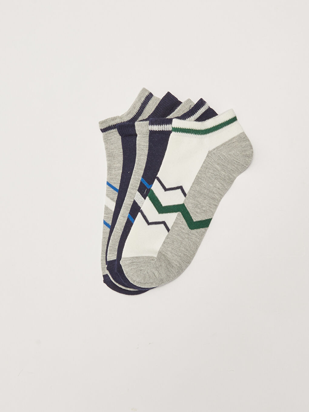 Patterned Men's Trainer Socks 5 Pack