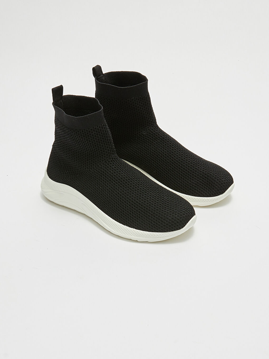 Siyah Bilekli Çorap Model Kadın Spor Ayakkabı