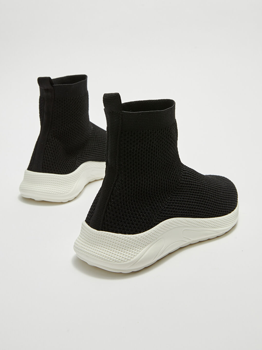 Siyah Bilekli Çorap Model Kadın Spor Ayakkabı-4