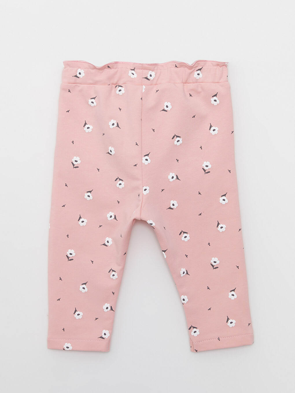 Elastic Waist Printed Cotton Baby Girl Trousers-2