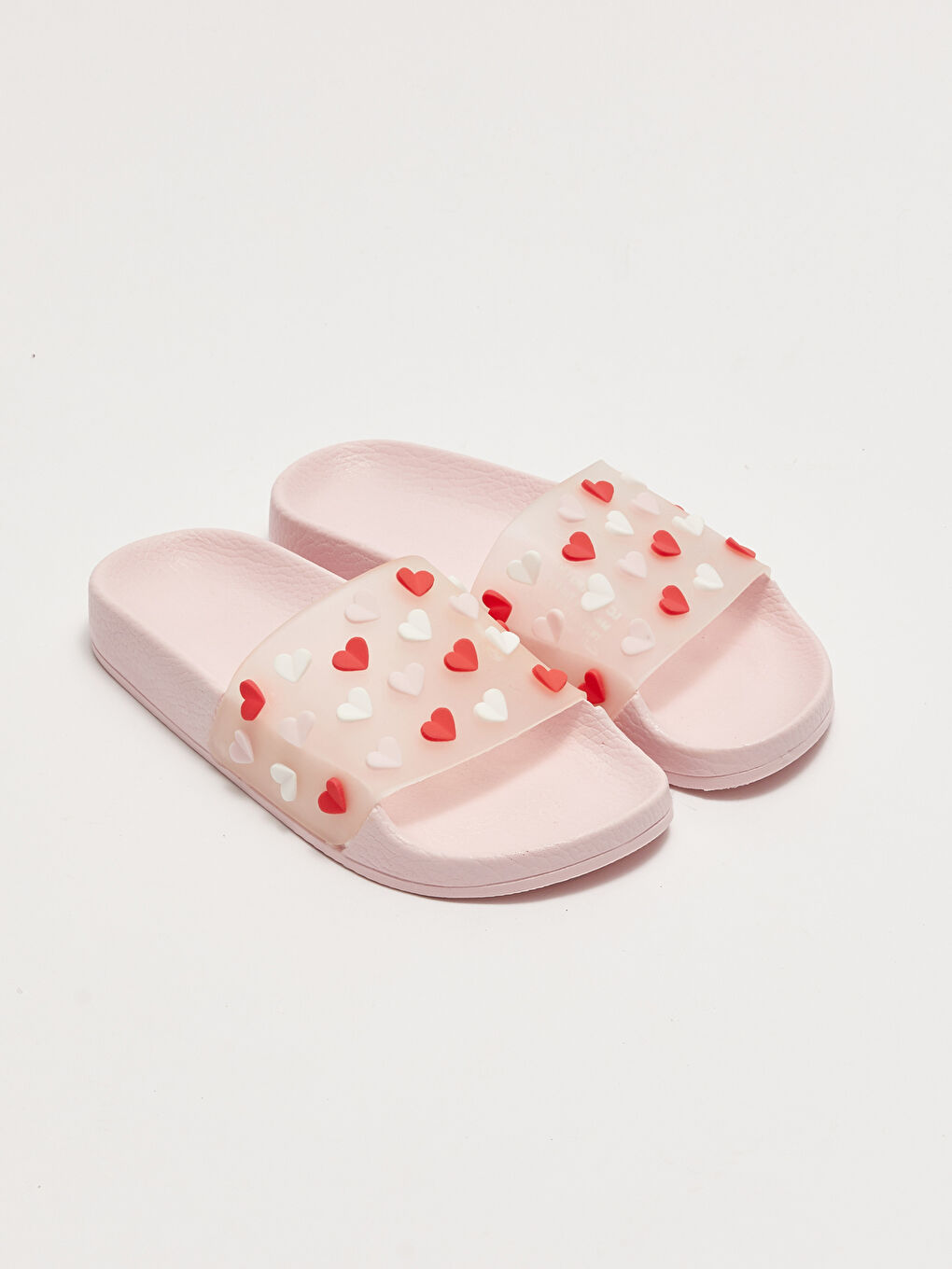 қыздарға арналған жүрек принтті слайдерлер