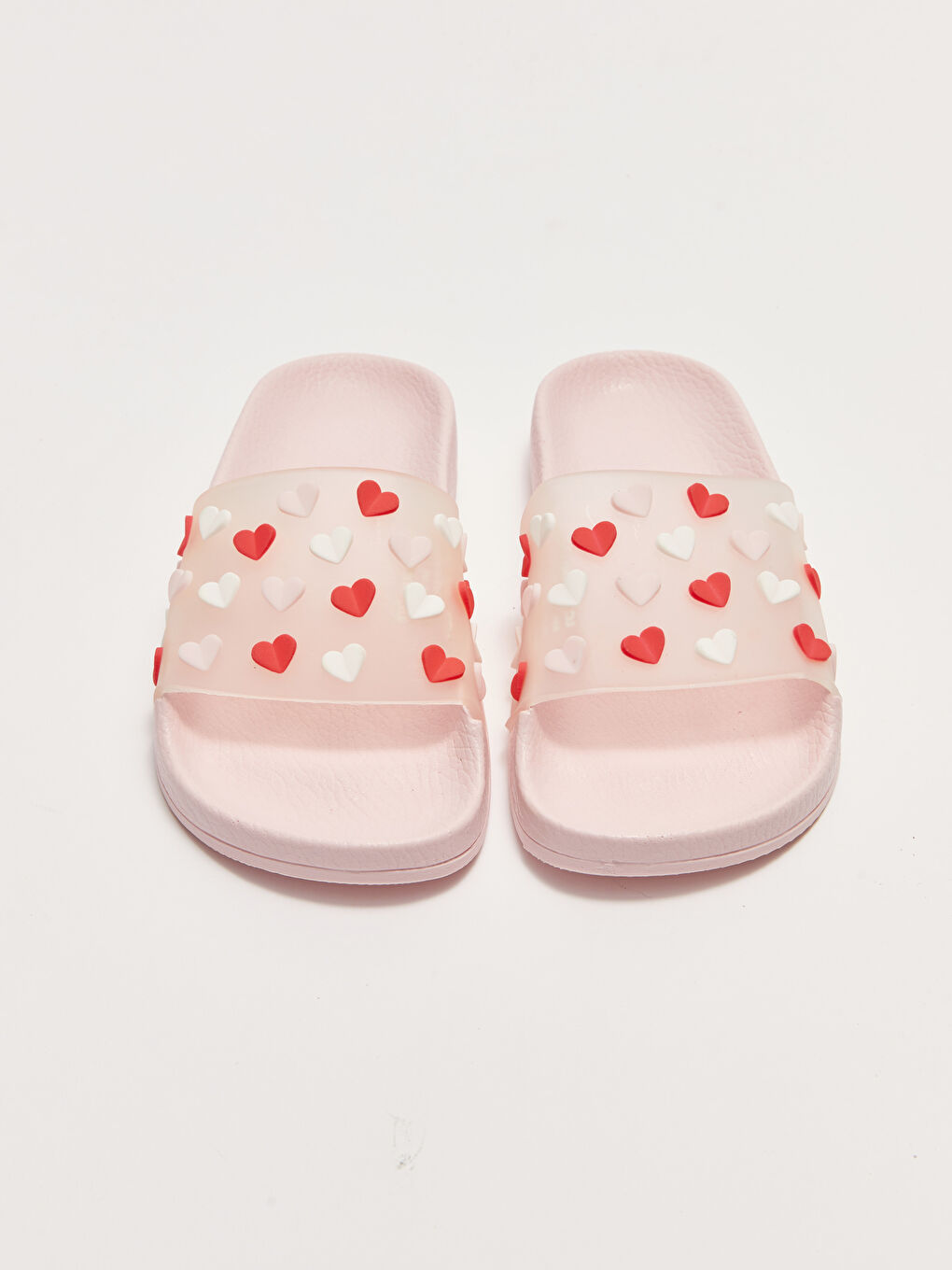 қыздарға арналған жүрек принтті слайдерлер-5