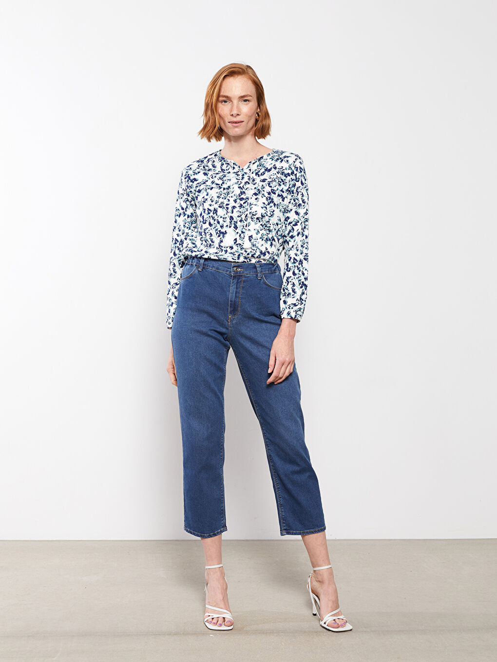 Elastic Waist Mercury Skinny Fit Straight Pocket Detailed Women's Jean Trousers