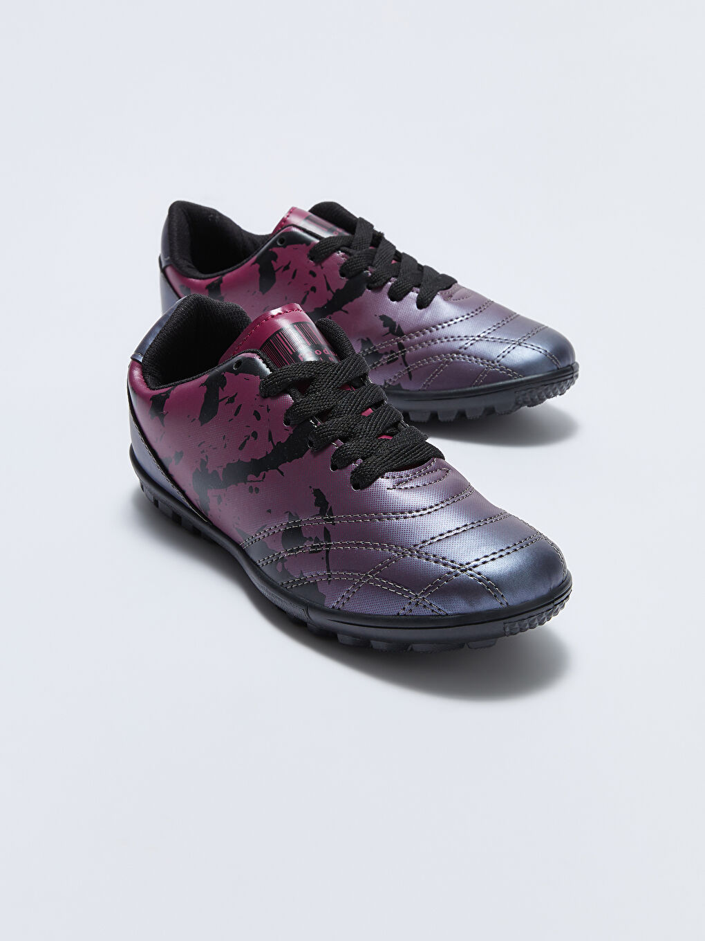 Mor Desenli Bağcıklı Erkek Çocuk Krampon-2