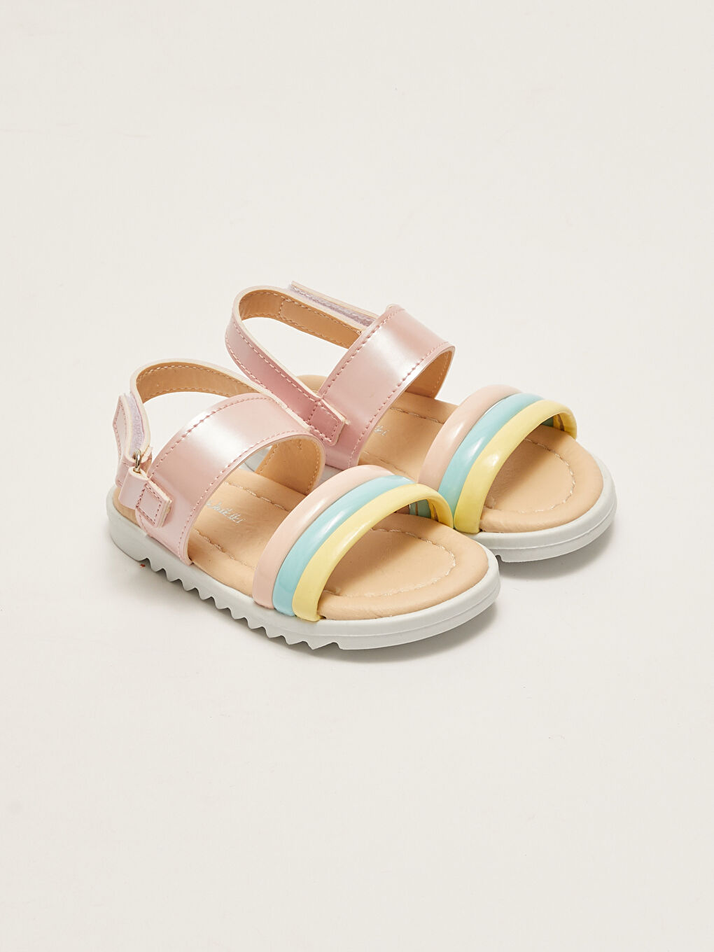 Sandales Bébé Fille à Bride Unique et Fermeture Velcro