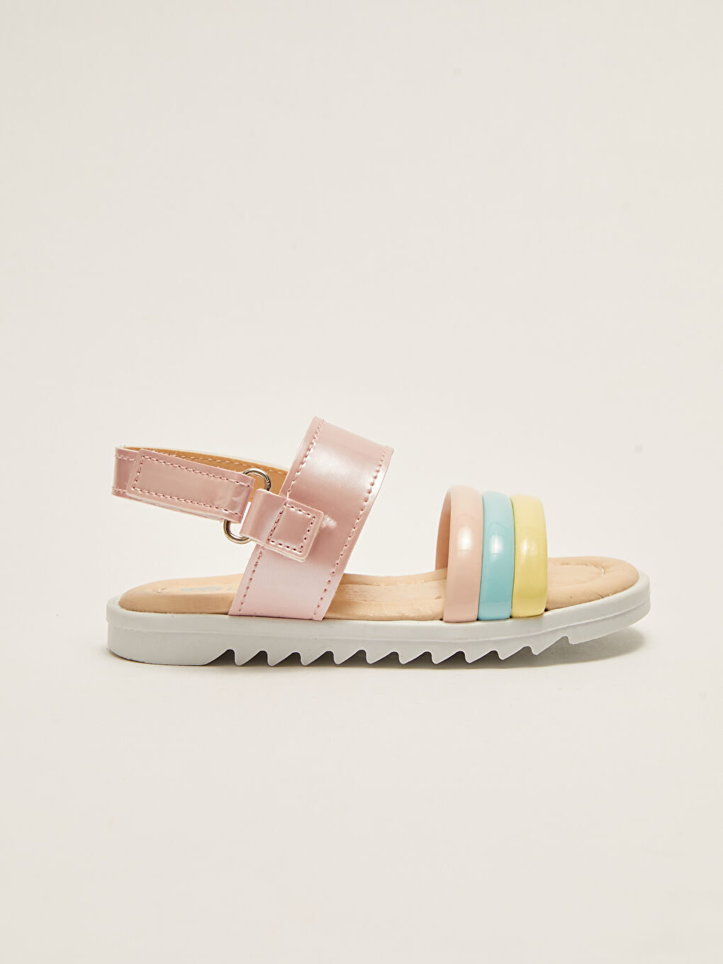 Sandales Bébé Fille à Bride Unique et Fermeture Velcro-1