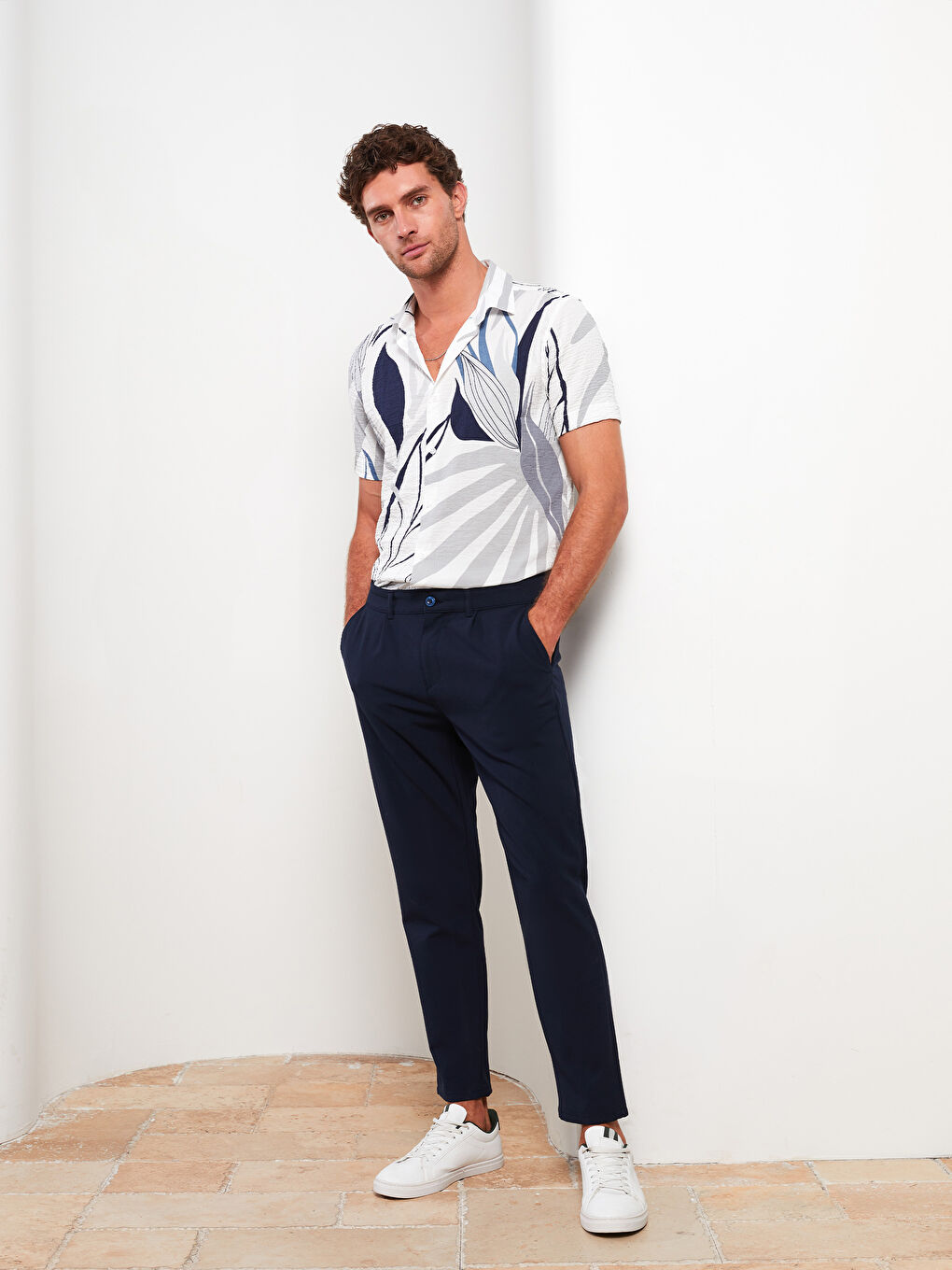 Lacivert Slim Fit Erkek Pantolon-2