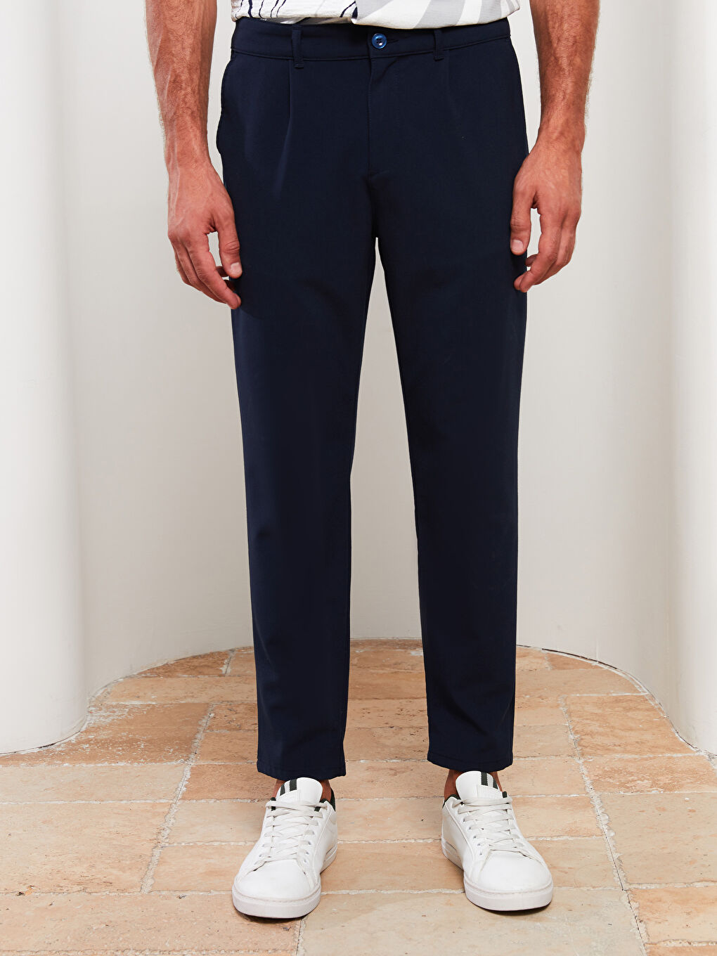 Lacivert Slim Fit Erkek Pantolon-5