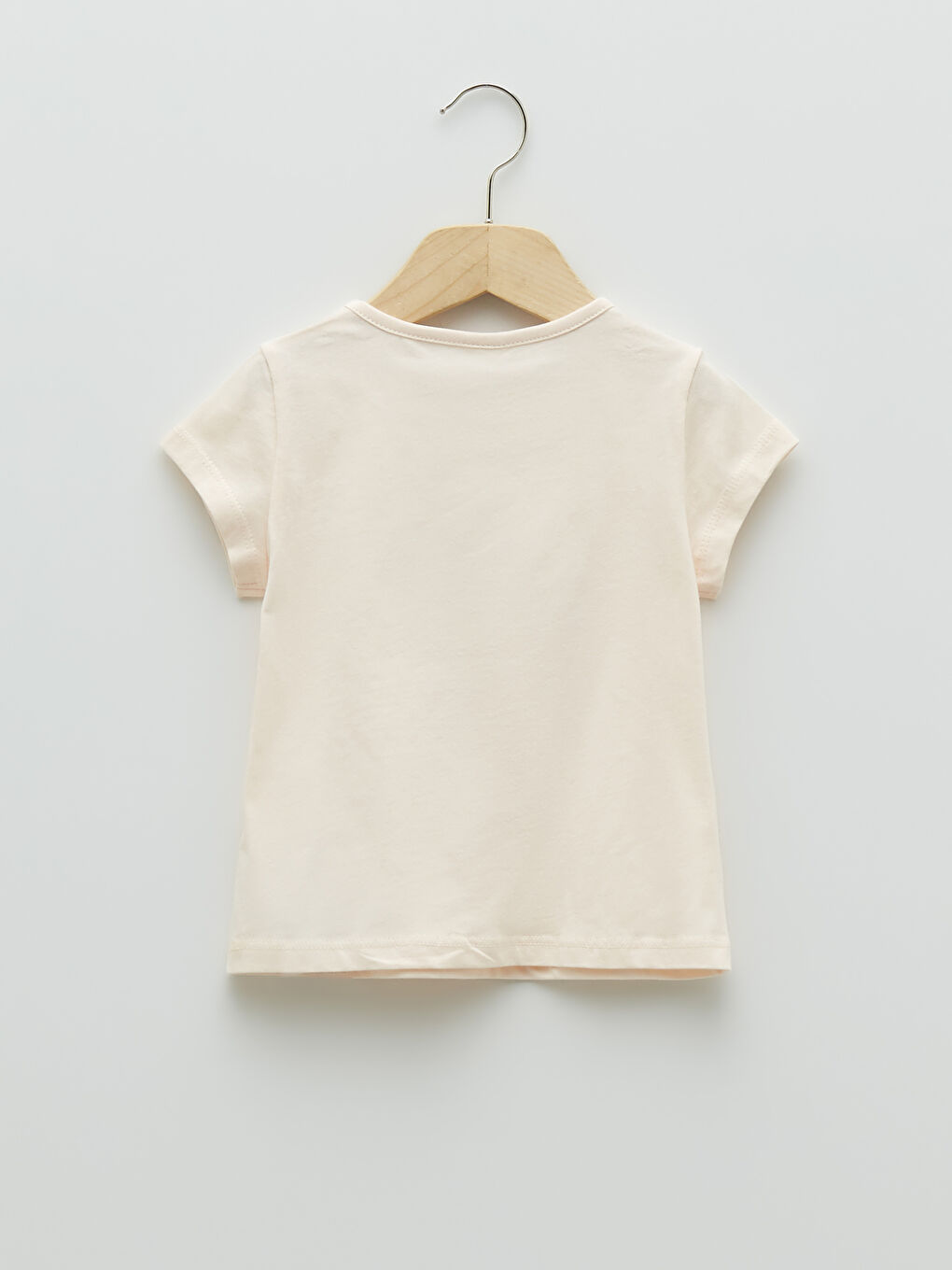 تي شيرت بناتي رضع قطن بكم قصير ورقبة دائرية مطبوع وطقم بنطلون ضيق قطعتين-2