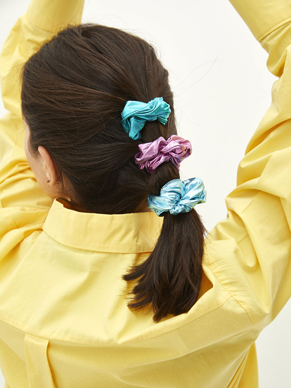 Colorful Elastic Women's Hair Tie 3-pack-2