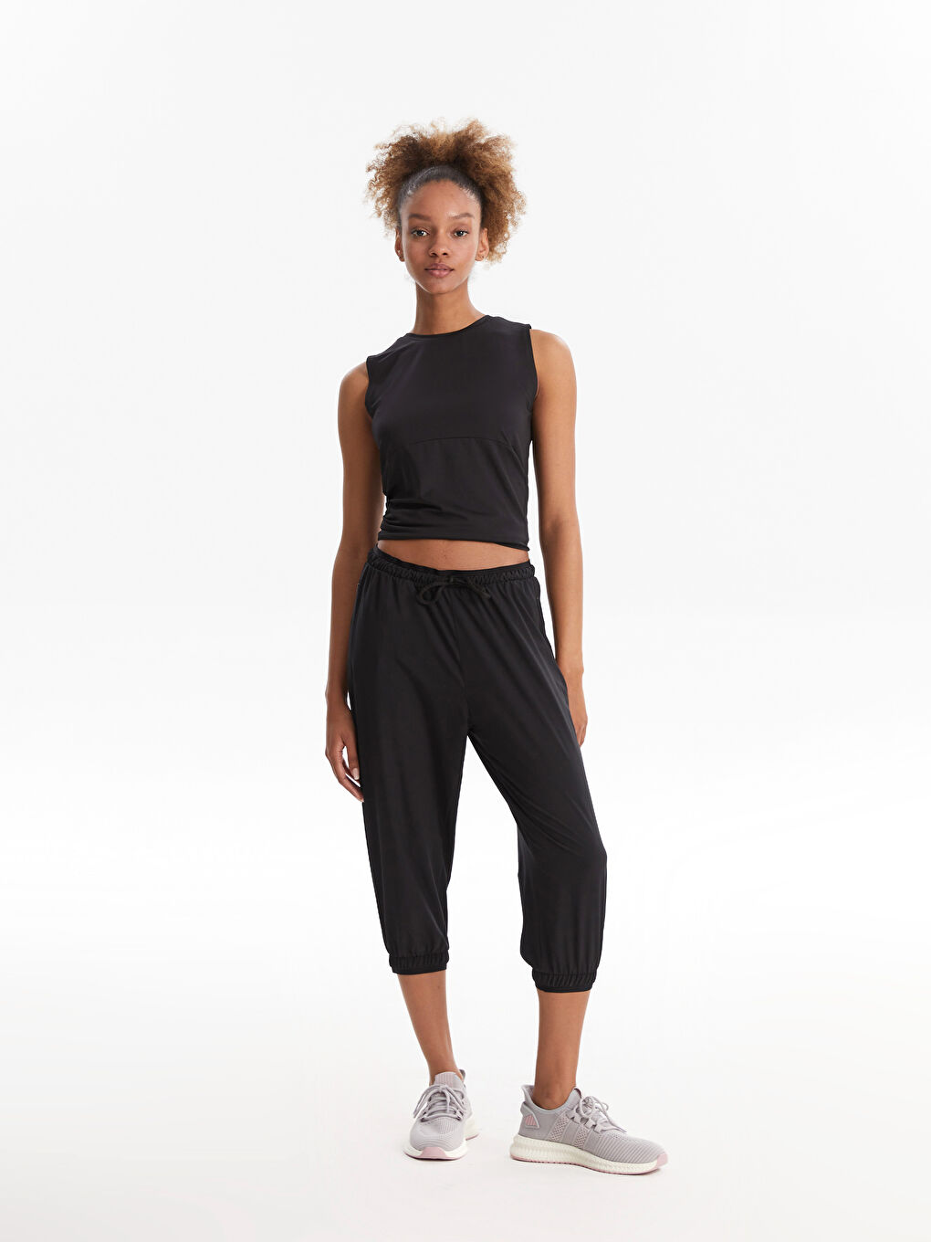 Women's Outdoor Jogger Capri with Elastic Waist Printed -S2GP86Z8-CVL
