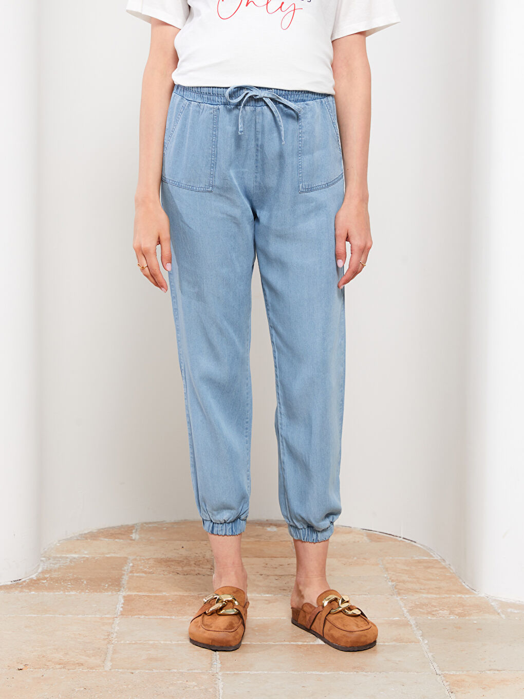 LCWAIKIKI Maternity Indigo Jogger Hamile Jean Pantolon - 3