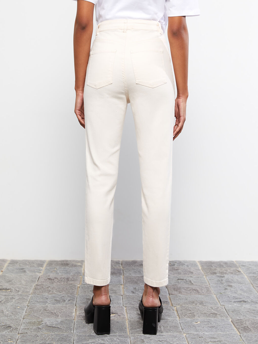 Slim Fit Straight Gabardine Women's Trousers -S2GQ00Z8-FRC