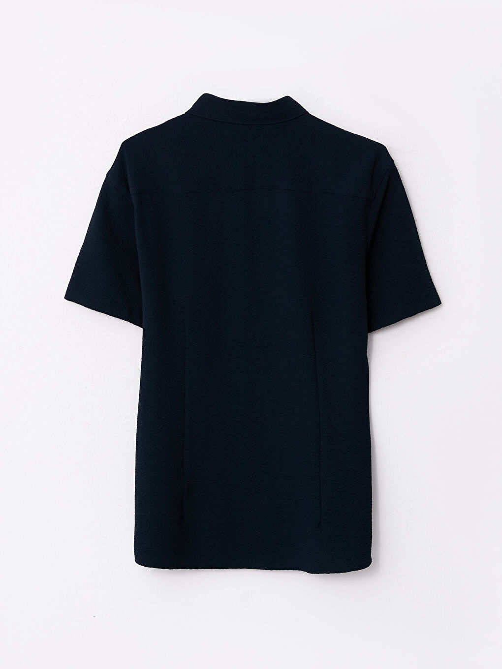 Lacivert Regular Fit Kısa Kollu Erkek Gömlek-6