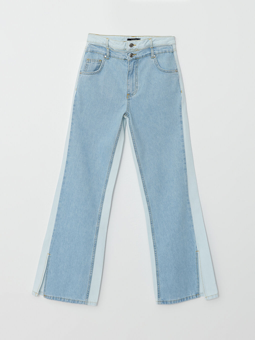 XSIDE Straight Fit Color Block Pocket Detailed Women's Jean