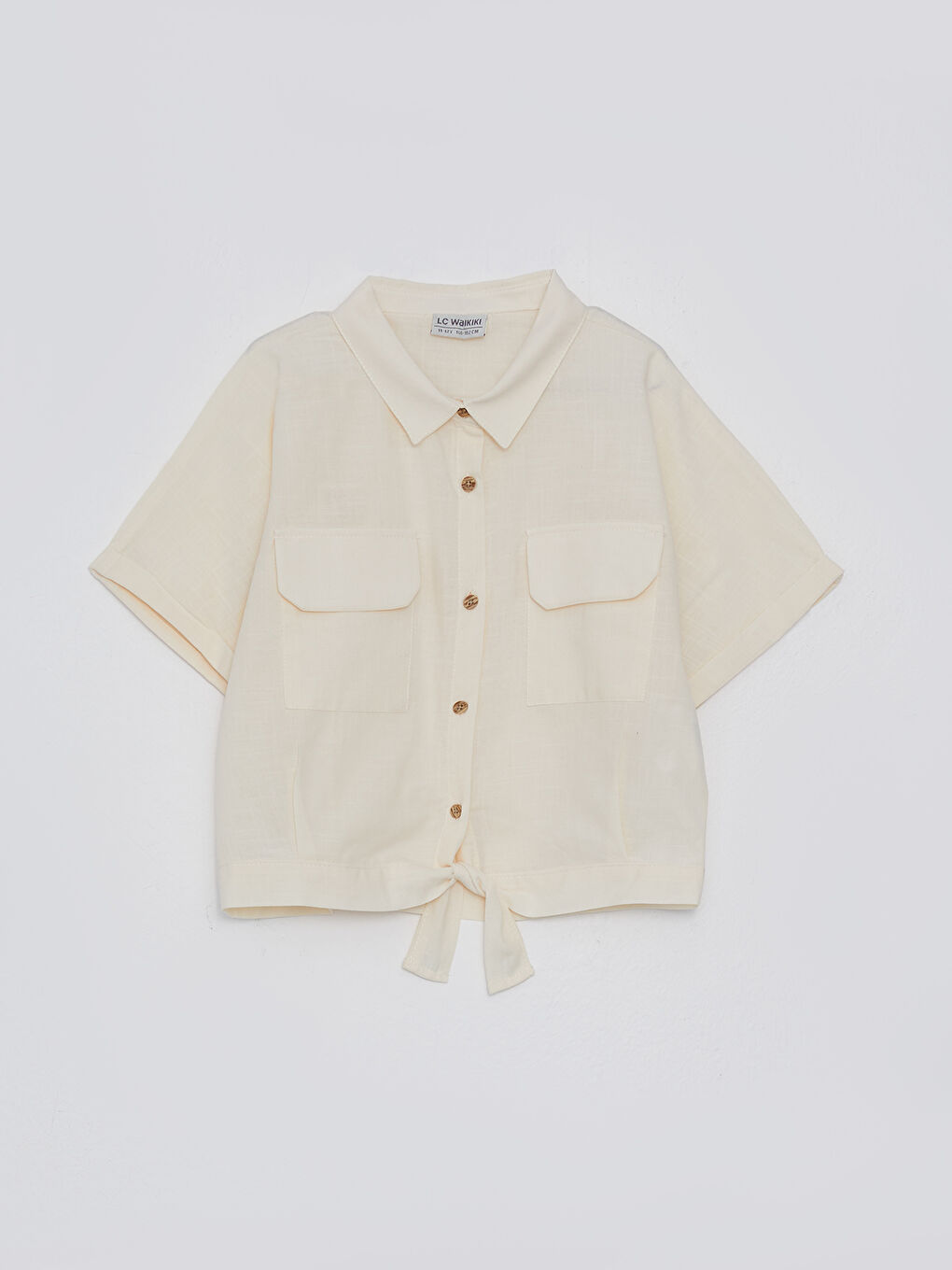 Basic Short Sleeve Poplin Girl Shirt