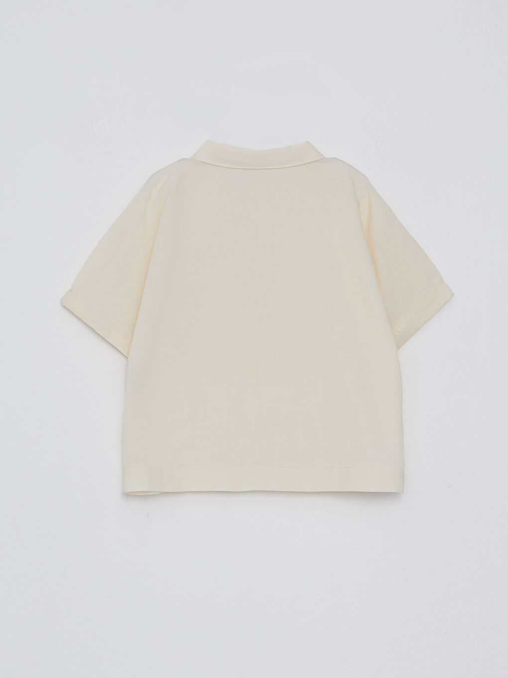 Basic Short Sleeve Poplin Girl Shirt-1