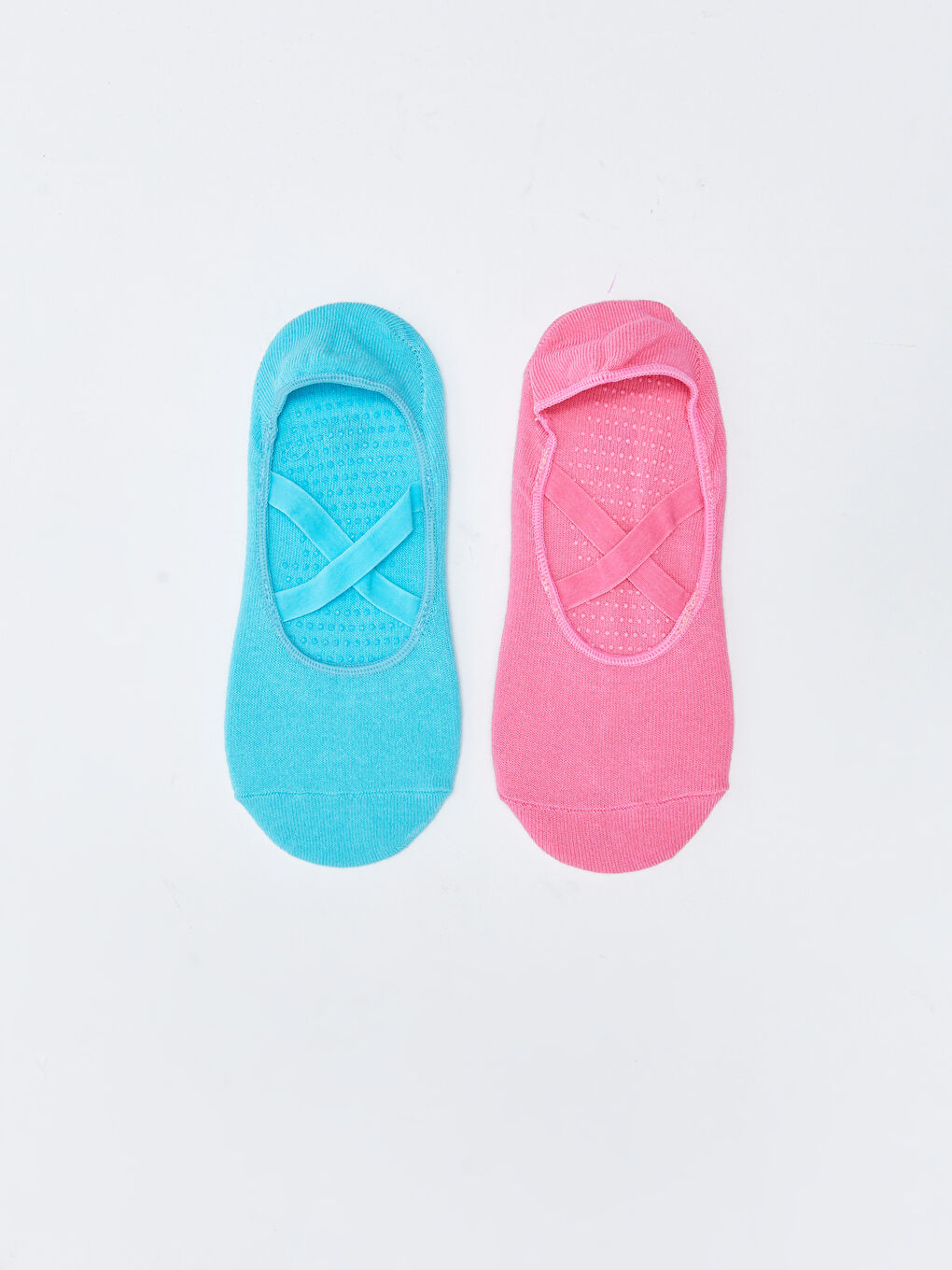 Mavi Kadın Düz Babet Çorap 2'li-3