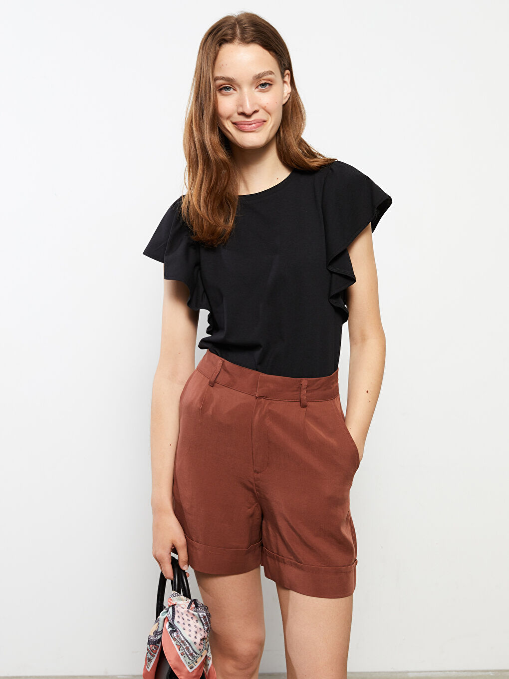 Crew Neck Plain Short Sleeve Women's T-Shirt