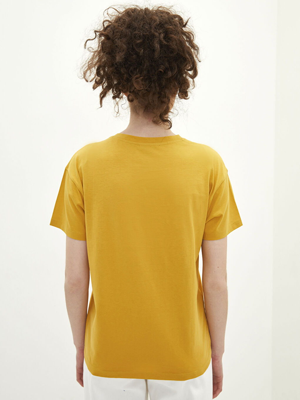 Crew Neck Printed Short Sleeve Cotton Women's T-shirt-3