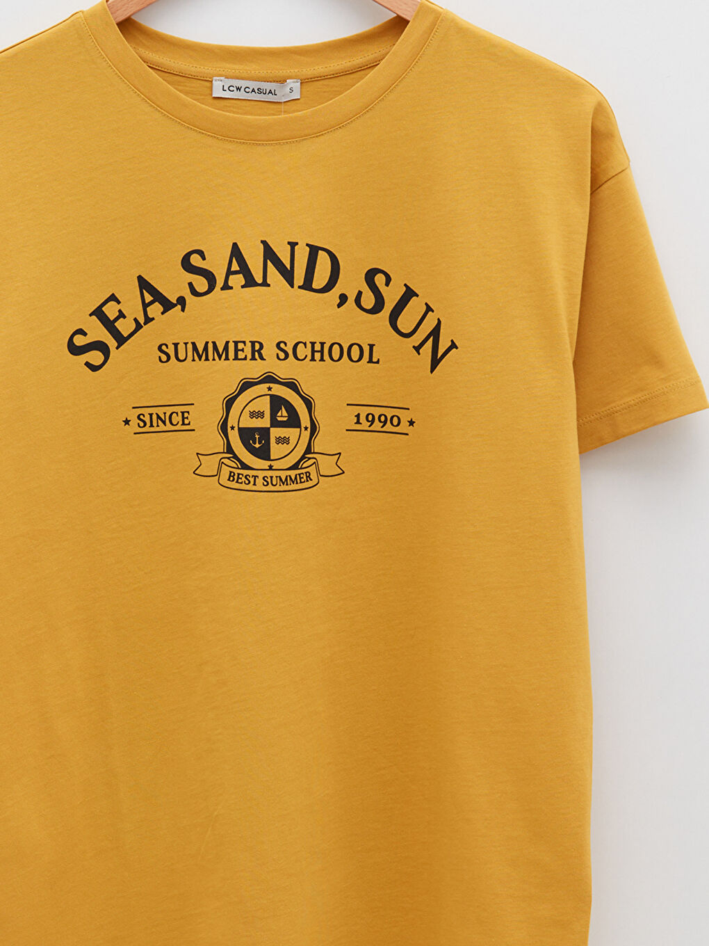 Crew Neck Printed Short Sleeve Cotton Women's T-shirt-6