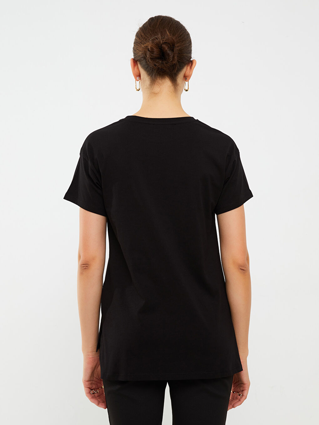 Crew Neck Printed Short Sleeve Women's T-Shirt-5