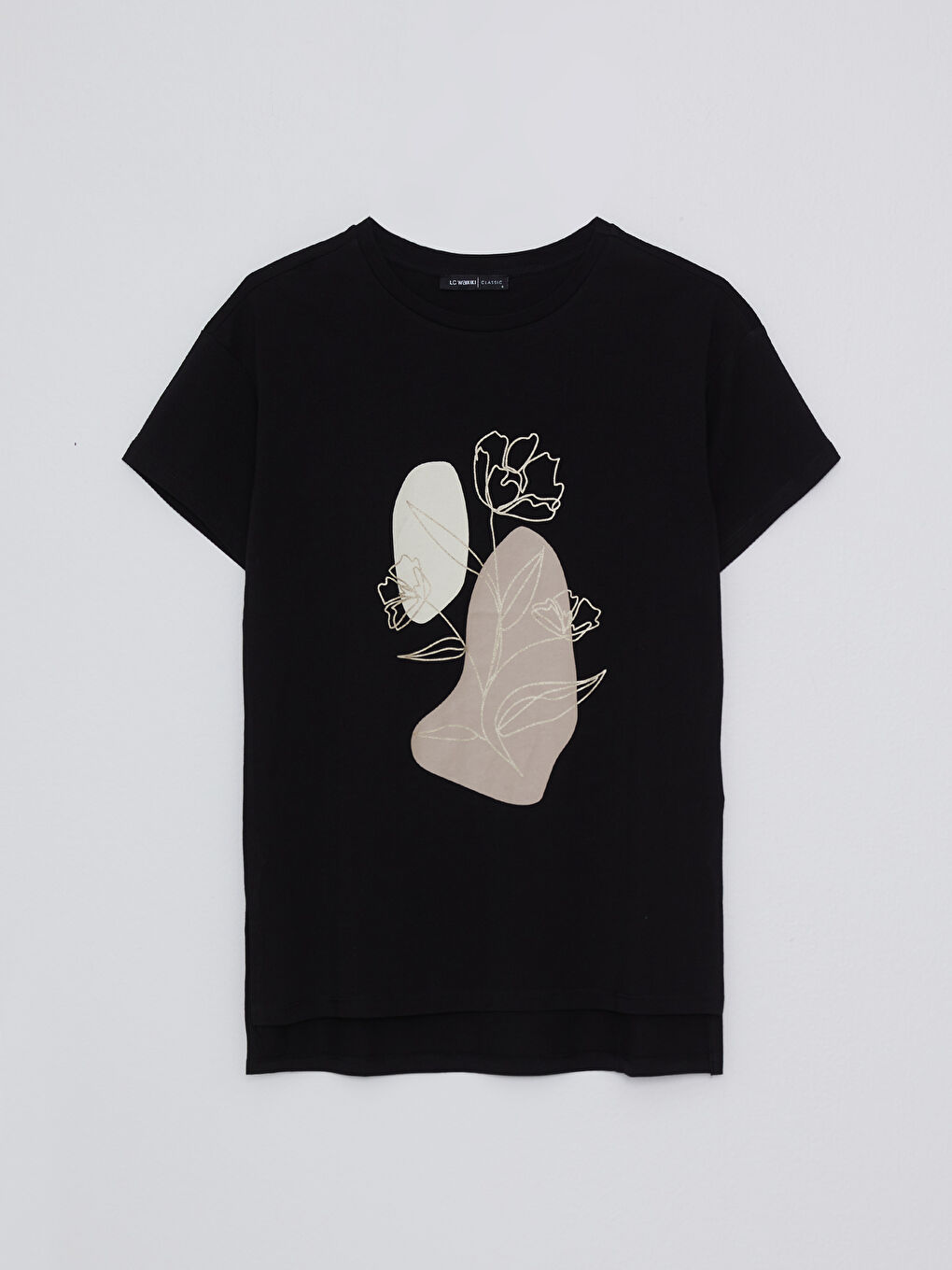 Crew Neck Printed Short Sleeve Women's T-Shirt-6