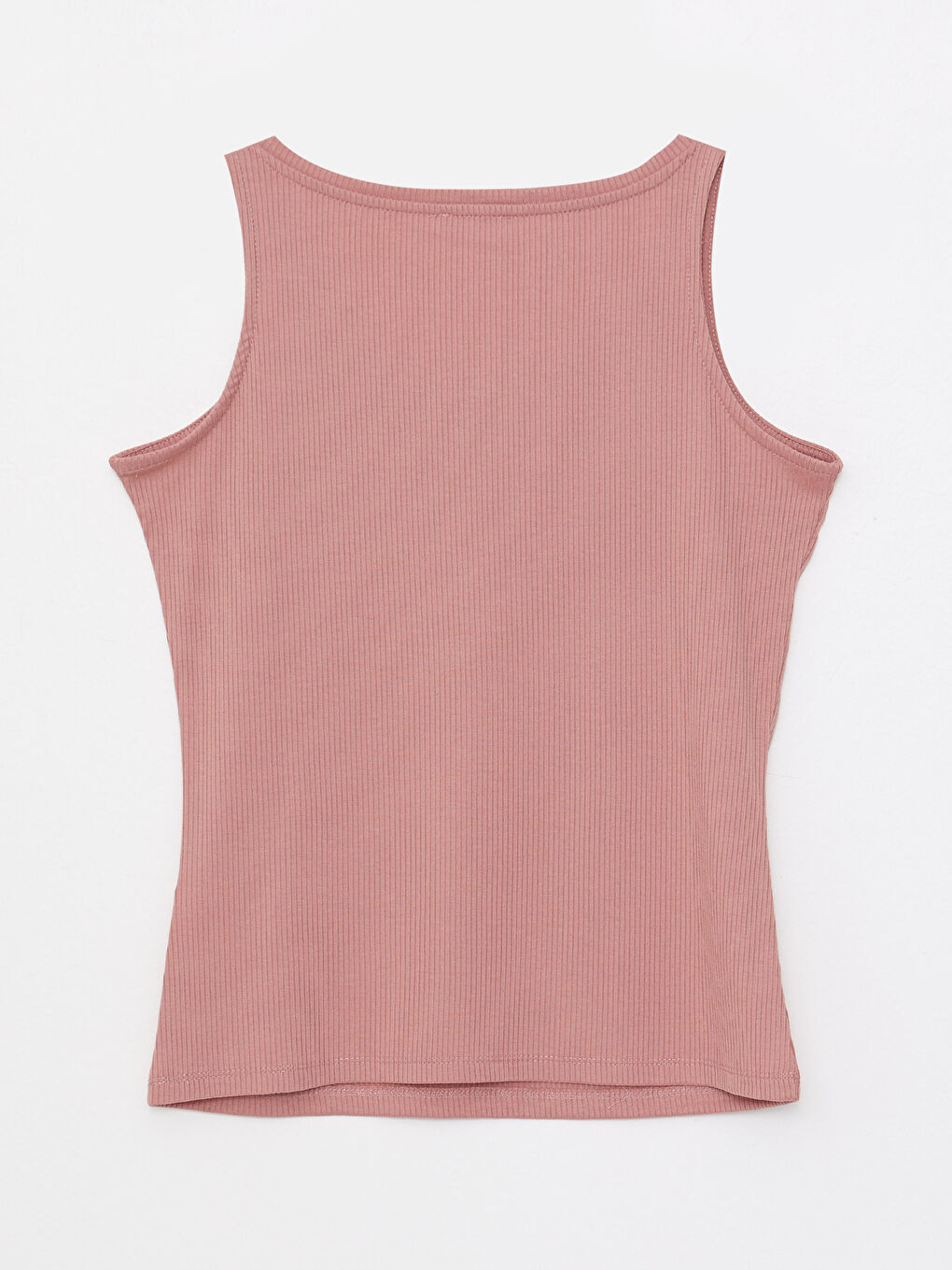 Pembe Kadın U Yaka Düz Kolsuz Atlet-6