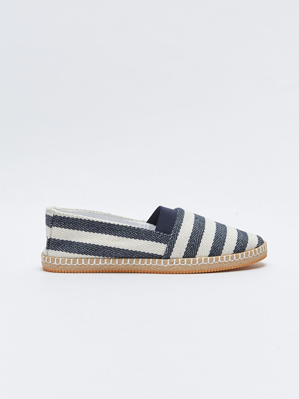 Lacivert Çizgili Erkek Espadril Ayakkabı-1