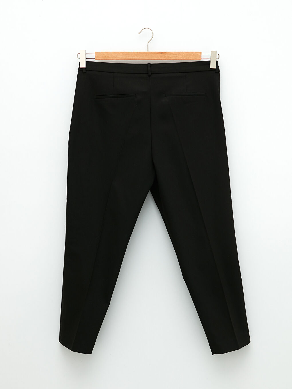 Women's Plus Size Slim Fit Straight Pocket Detailed Trousers-6